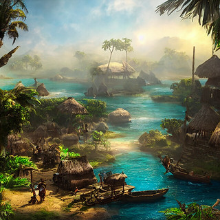 African Village Illustration